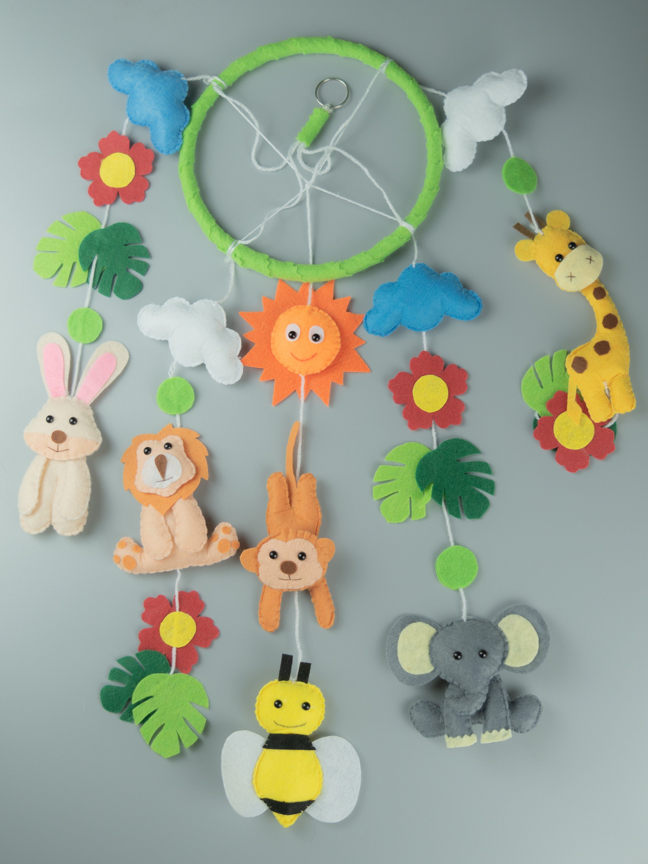 New Baby Gift Baby Cot Mobile Jungle Animals Safari Etsy