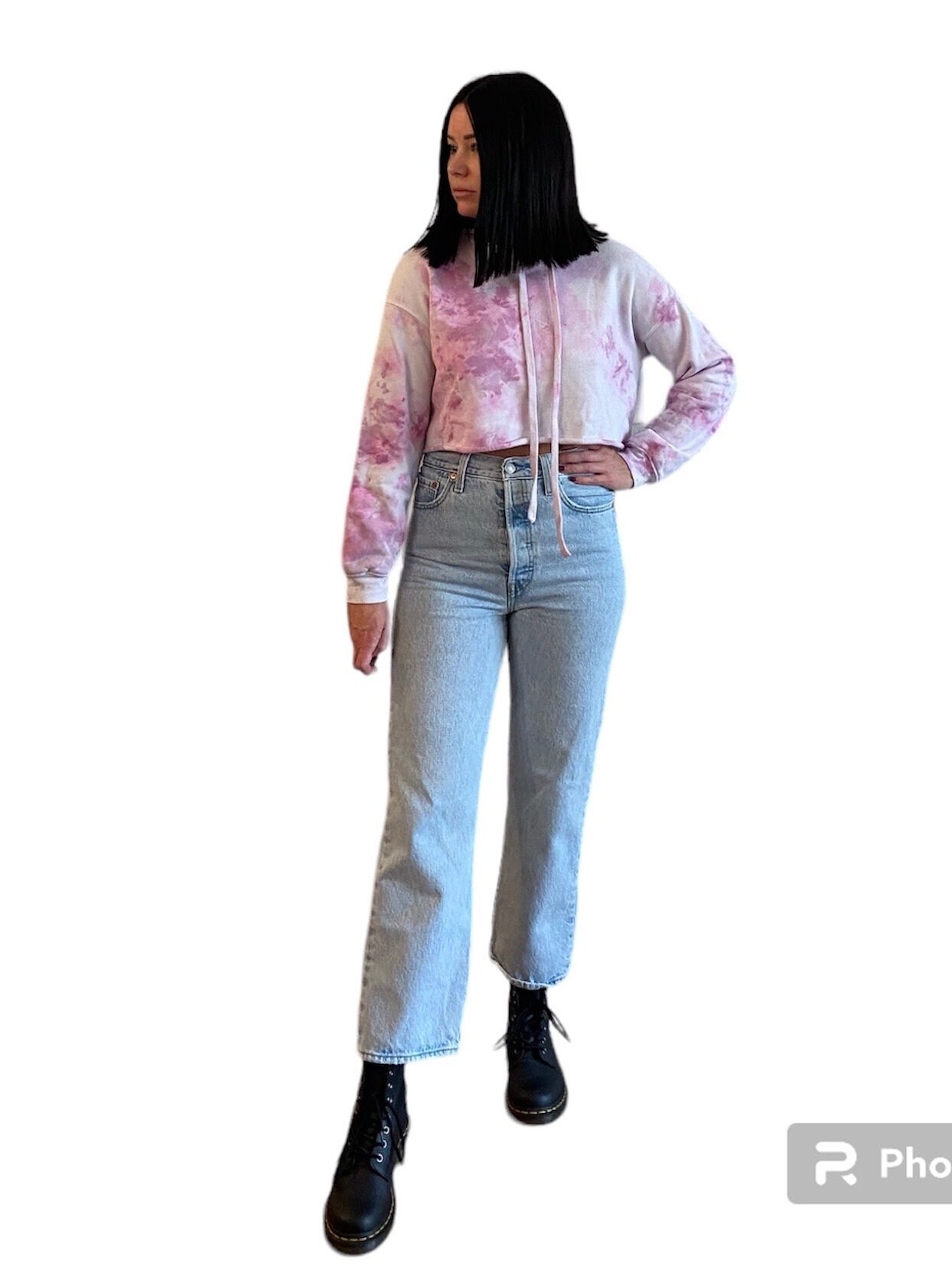 Pink Tie Dye Print Women's Hoodie