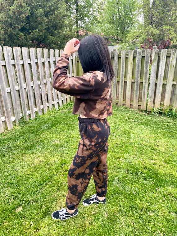 Reverse Tie Dye Sweatpants Acid Wash 