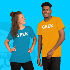 Camiseta GEEK, camisas de comédia divertida estilo unissex 100% algodão