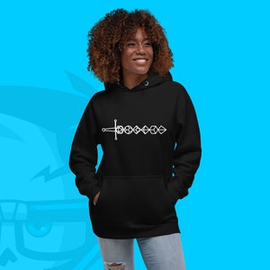 DND Sword Hoodie, 100% Cotton Unisex Style Fun Comedy Shirts