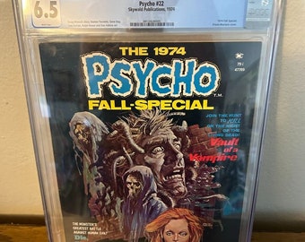 Bande dessinée d'horreur - The Psycho 1974 - Spécial automne #22 CGC Universal Grade 6,5