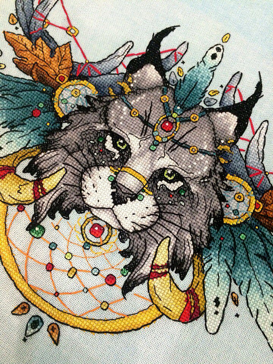 Cross stitch sybju lynx embroidery xstitch sybju pdf  etsy