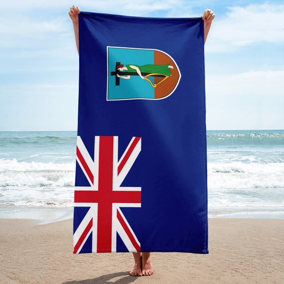 SUMMER BEACH TOWEL - Montserrat - Beach Bath Towels - Caribbean - Printed Soft Cotton Beach Towel - Beach Vacation Gift - Water-Absorbent