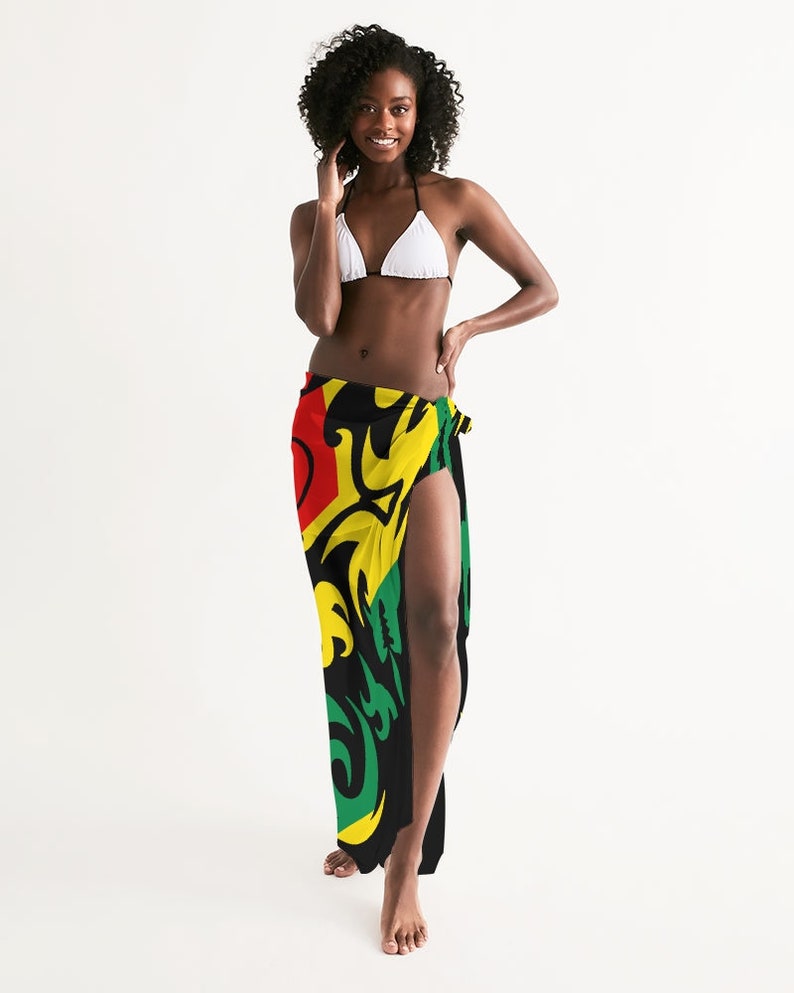 SWIMSUIT COVERUP Jamaica Swimsuit Coverup Flowy Beach Dress Rasta