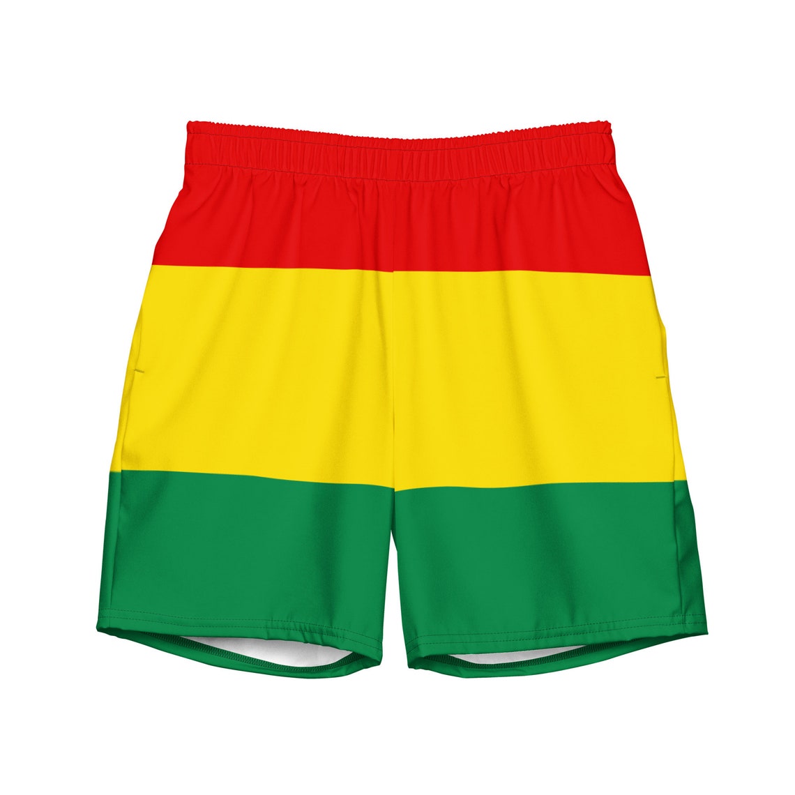 JAMAICA MEN'S SWIM Men's Swim Trunks Trendy Swimsuits Rasta Colors Gift