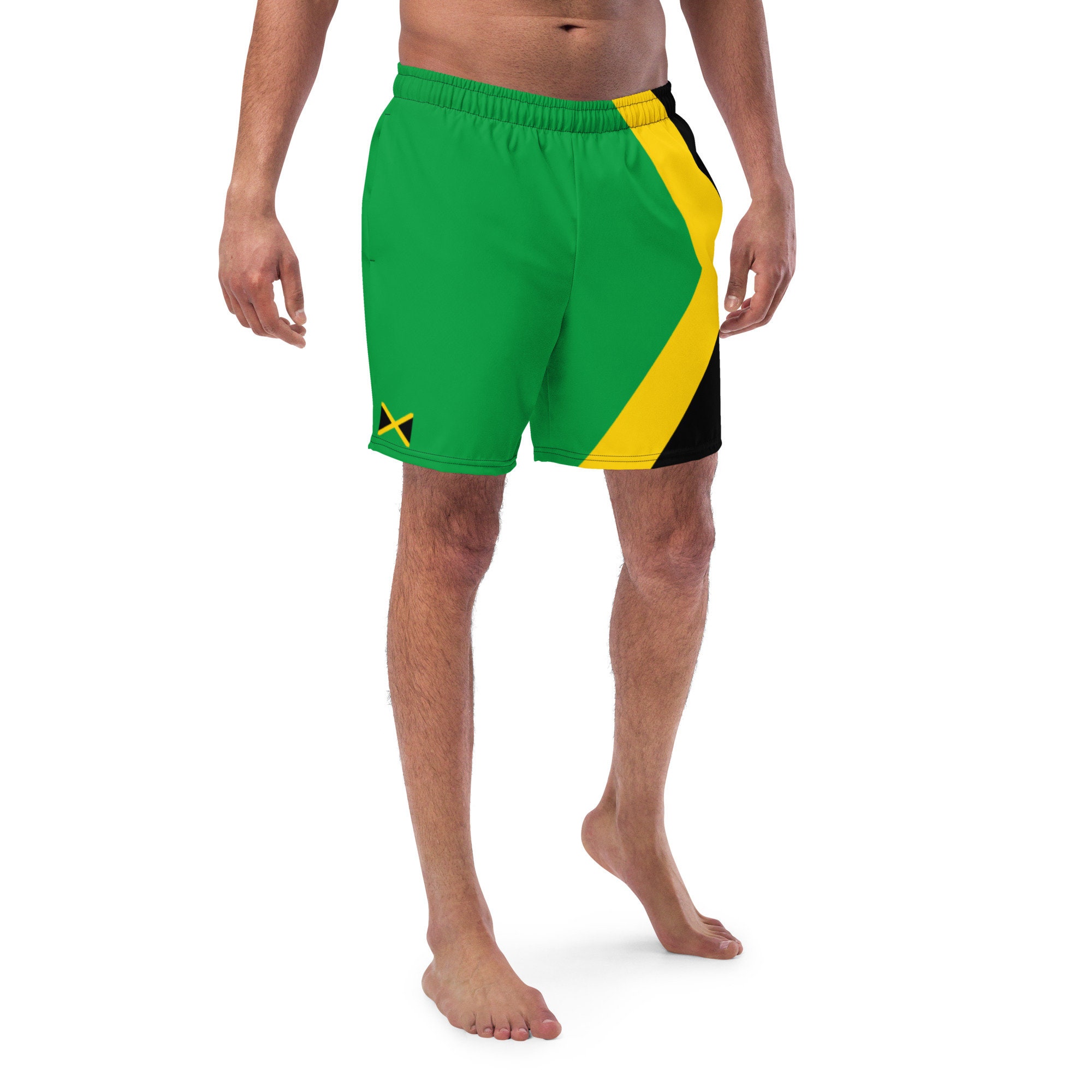 JAMAICA MENS SWIM Men's Swim Trunks Trendy Swimsuits Patriotic Gift for