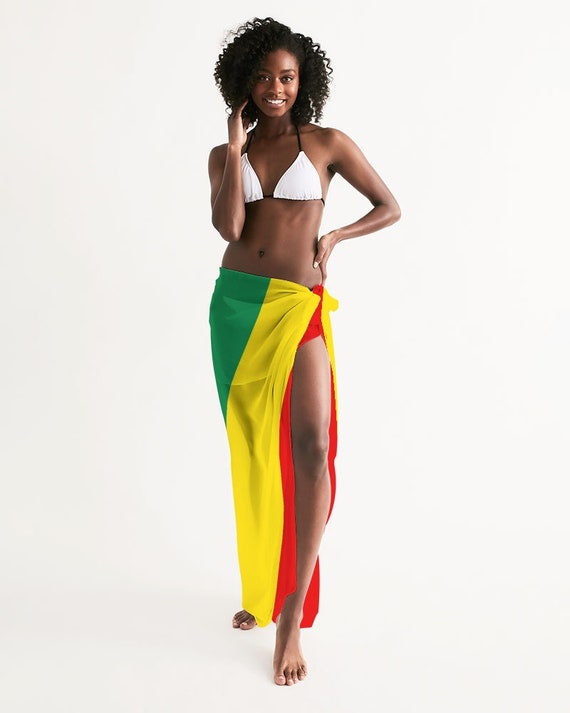 MAILLOT DE BAIN COVER UP Couleurs Rasta Jamaïque Maillot de bain Cover Up  Robe de plage fluide Cadeau pour femme Femme Long Beach Wear -  Canada