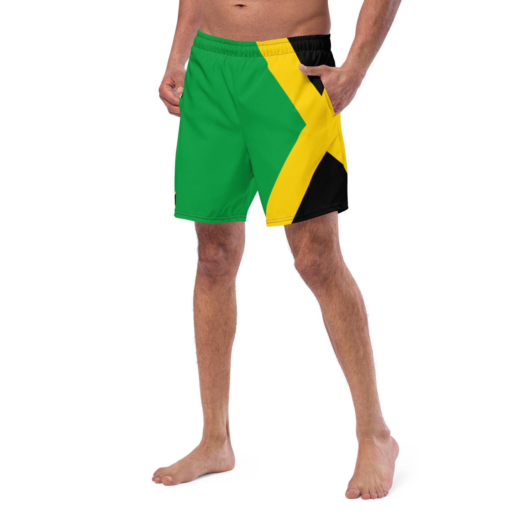JAMAICA MENS SWIM Men's Swim Trunks Trendy Swimsuits Patriotic Gift for