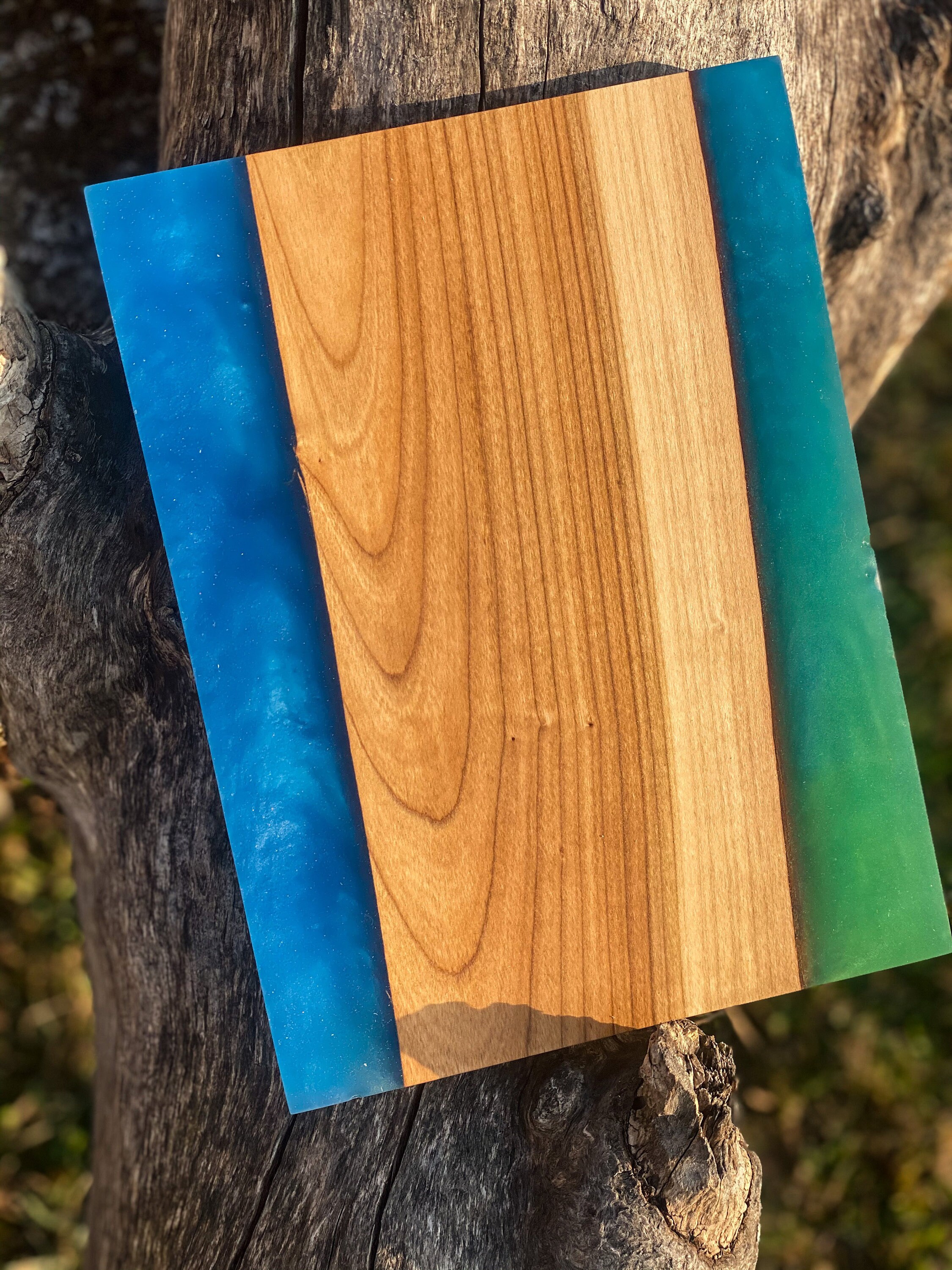 Serving board River with epoxy resin serving board kitchen Etsy