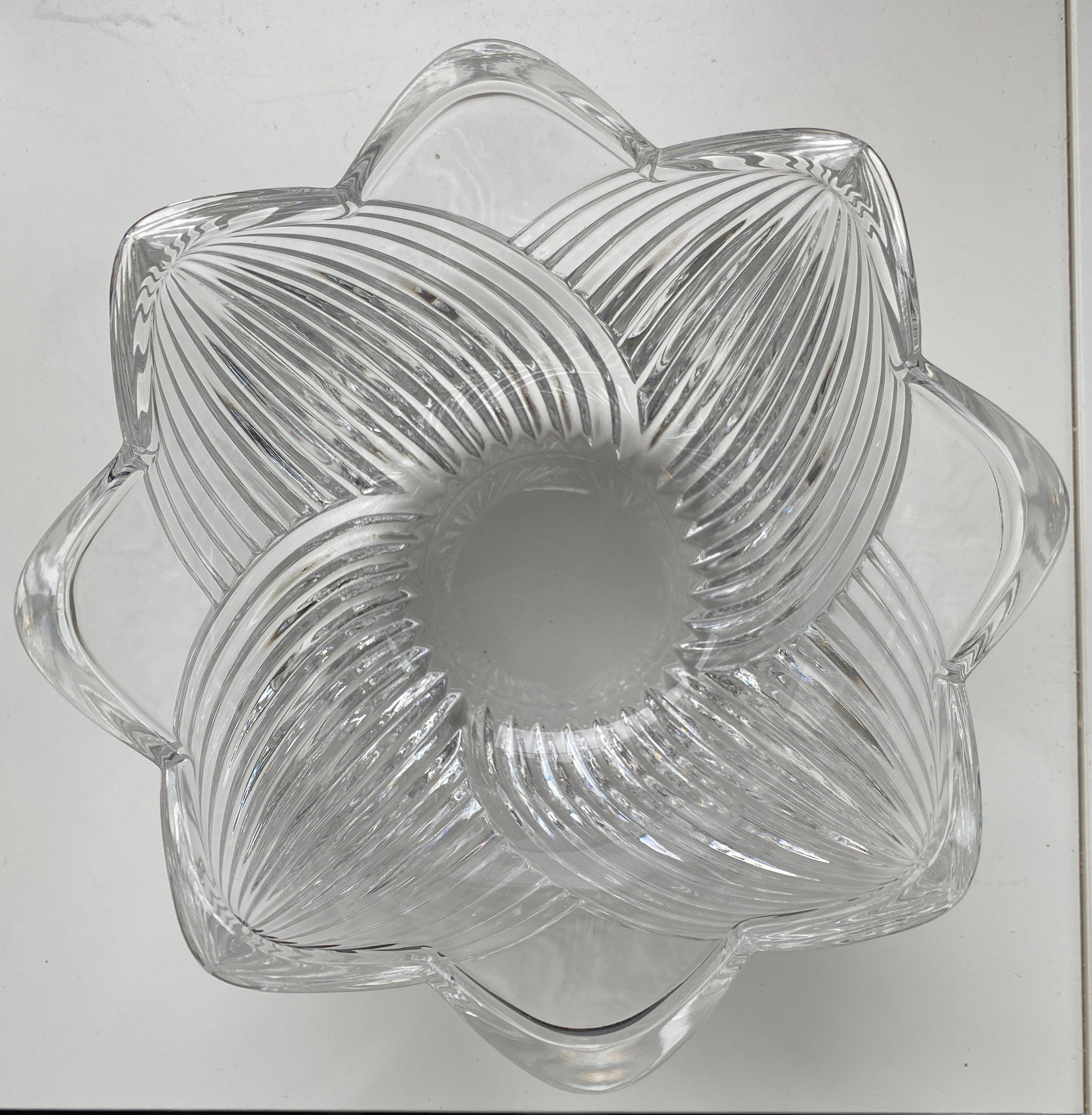 Tulip shaped crystal bowl Etsy