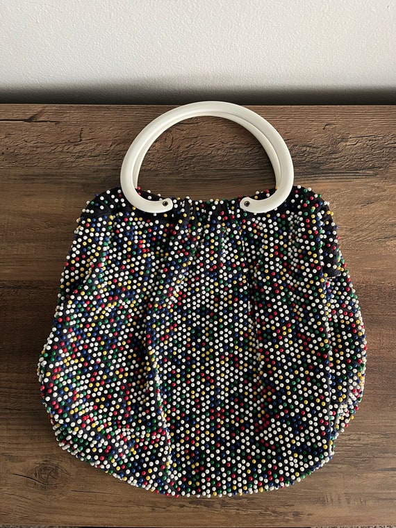 Vintage Candy Dot beaded purse 1950s