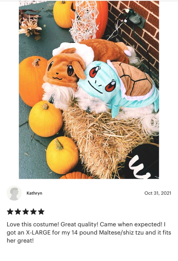 Eevee Dog Costume Pokemon Outfit for Pets Anime Dog Apparel Dog Hoodie Pet  Dog Gift Pet Apparel Dog Jacket Gift for Pets 