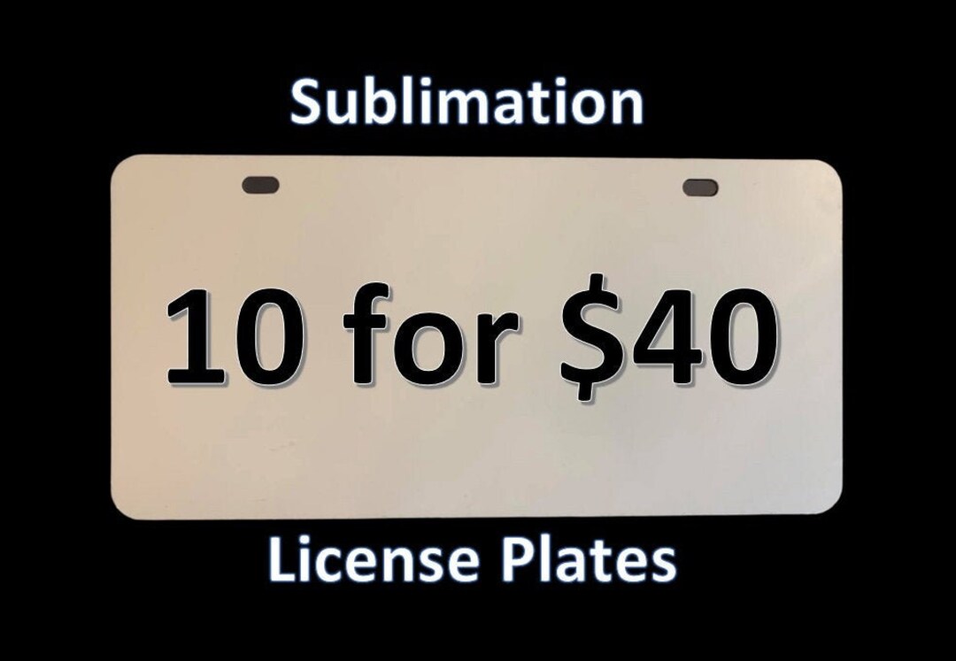 10 Sublimation Blank License Plates Etsy 10 sublimation blank license plates etsy