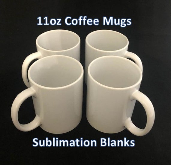 4 Pack - 11oz Coffee Mug Sublimation Blanks with Box