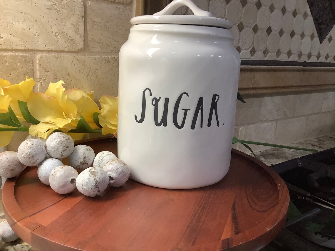 Rae Dunn Sugar Canister Ceramic Canisters Rae Dunn Rae Dunn Etsy