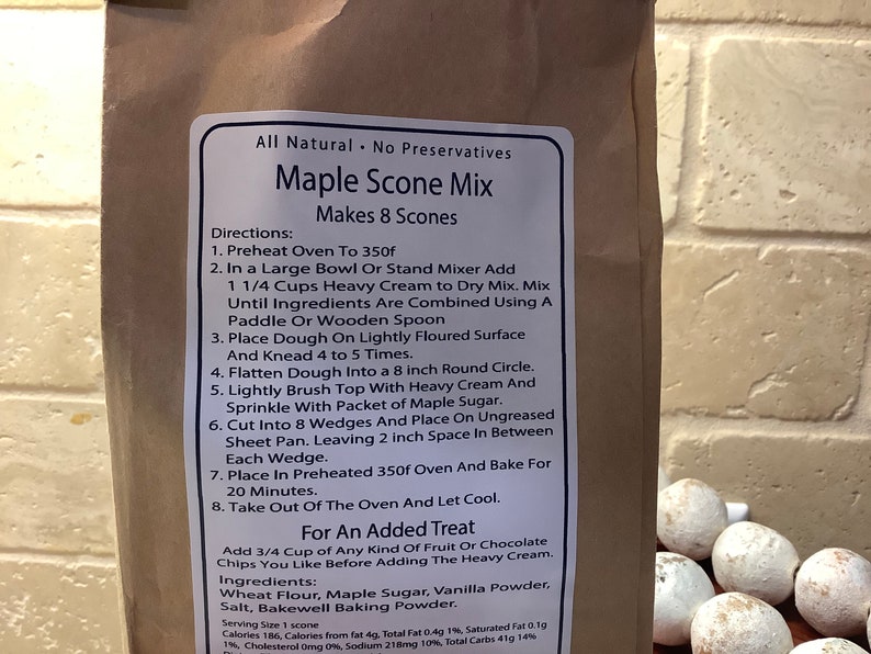 Scone Labels Maple Scone Mix | Hand-crafted, All-natural, Preservative-free - Etsy