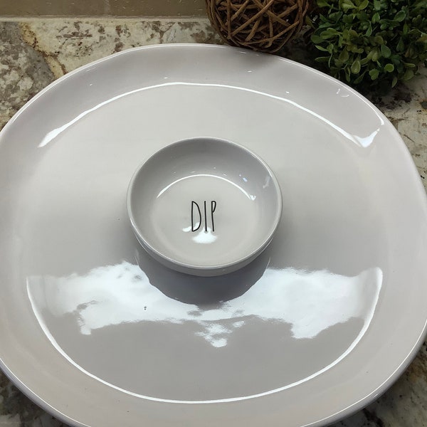 Rae Dunn Dip Platter with Crafty Kitchen Dip Mix, Rae Dunn Dip Tray, Rae Dunn, Appetizer Tray