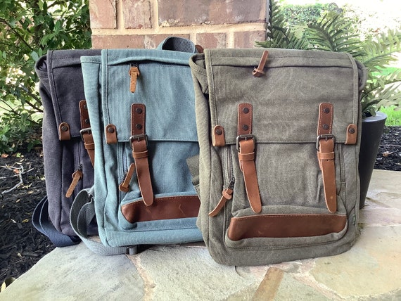 Big canvas backpack deals