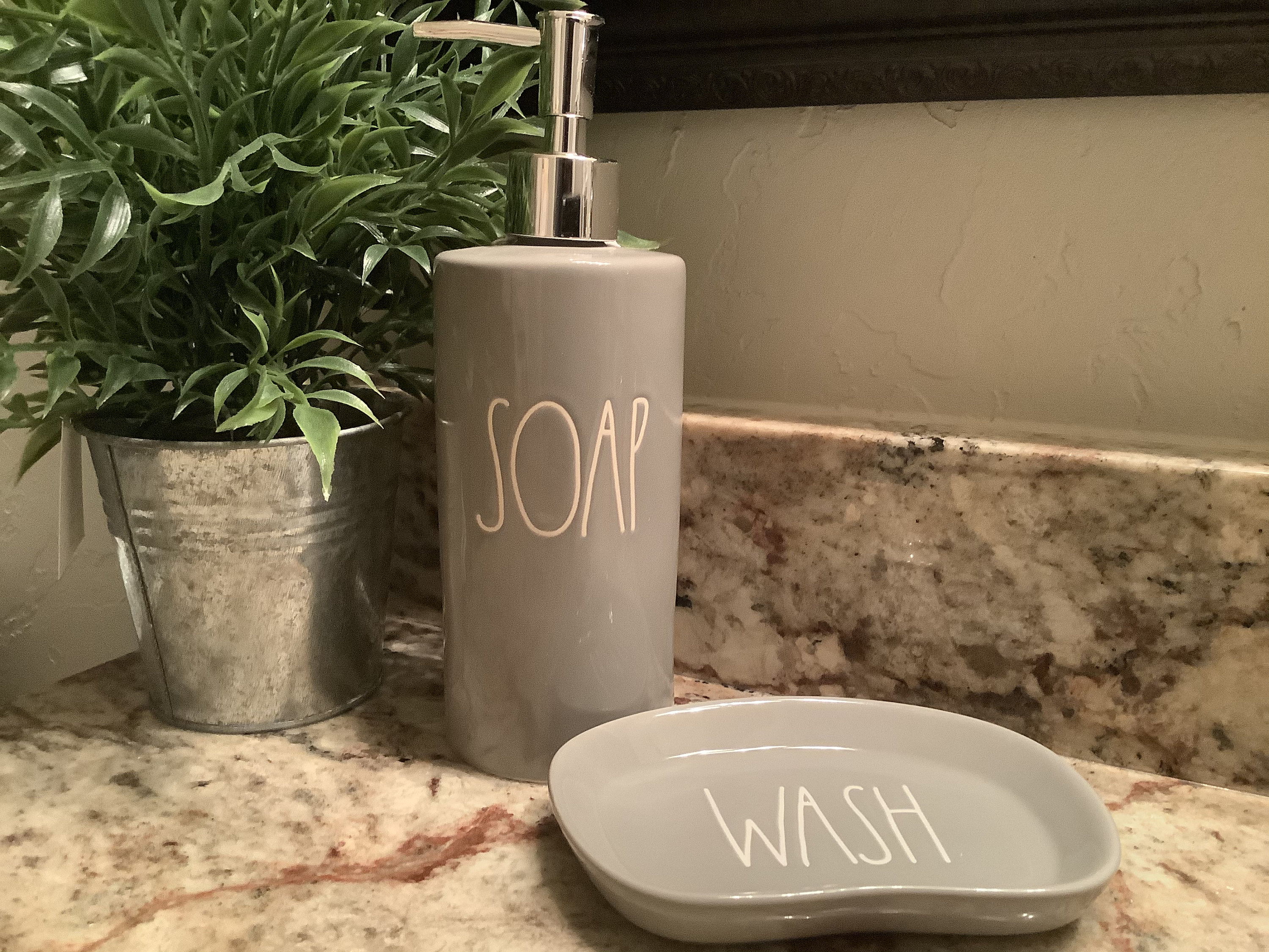 Rae Dunn Soap Dispenser Set, Bathroom Decor - Etsy
