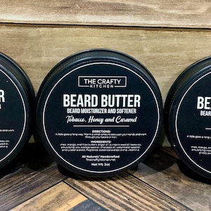 Beard Butter, Natural Moisturizing Ingredients, Men&#39;s Grooming, 2oz