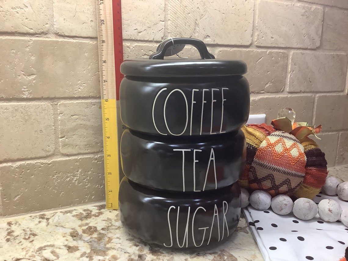 Rae Dunn Stacked Canisters Black Rae Dunn Canister Set Rae Etsy