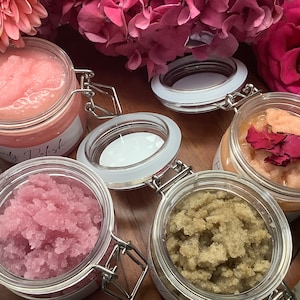 Exotic Oil Body Polish, Natural Sugar Scrubs, Natural Body Scrub, Exfoliating Scrub, Spa Gifts, Shower Gifts, Self Care Gift, Body Oils