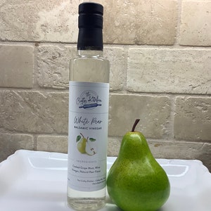 White Pear Balsamic Vinegar, Organic Cooking Oil, Vinegar For Cooking Pear, Cooking Oils And Sauces, Cooking Gifts,  White Pear Vinegar