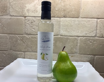 Vinagre balsámico de pera blanca, aceite de cocina orgánico, vinagre para cocinar pera, aceites y salsas para cocinar, regalos de cocina, vinagre de pera blanca