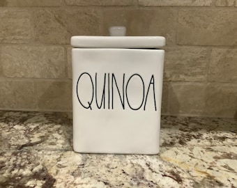 Rae Dunn Artisan Collection Quinoa Canister, Farmhouse Kitchen Decor