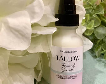 All Natural Tallow Facial Serum, Grass Fed Beef Tallow Moisturizer, Skincare