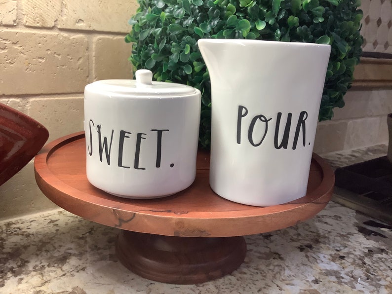 Rae Dunn Stem Print Pour Creamer and Sugar Set Rae Dunn Etsy