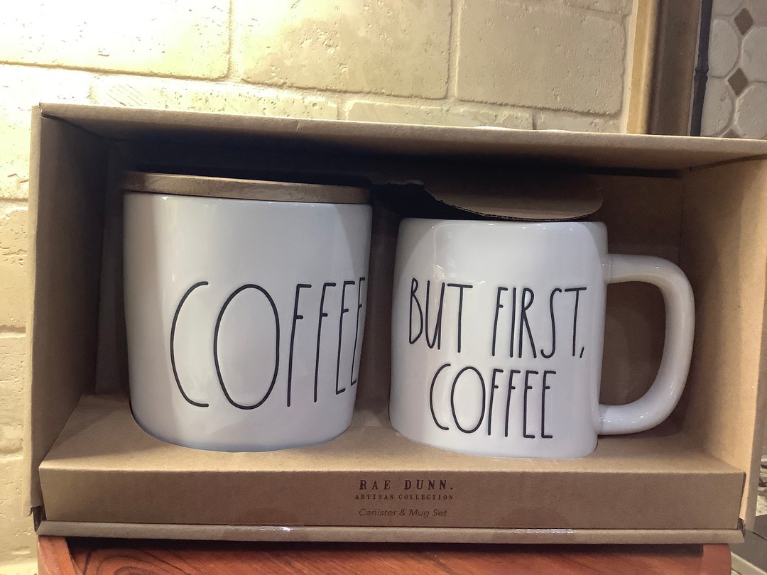 Rae Dunn Coffee Canister and Mug Set With Coffee Trio Rae Etsy