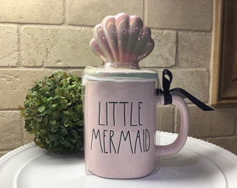 Kubek Rae Dunn Mała Syrenka z Muszlą, Kubki Rae Dunn Disney, Kubki Rae Dunn, Kubki Księżniczki Disneya, Muszle na Kubki do Kawy