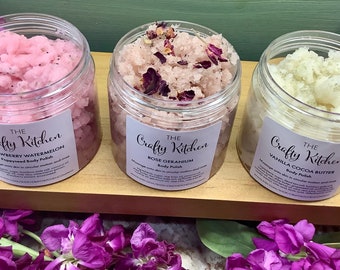 All Natural Sugar Scrub, All Natural Body Polish, Sugar Scrub Favors, Sugar Scrub Jars, Wedding Favors, Bridesmaid Gifts, Exfoliating Scrub