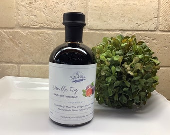 Vanilla Fig Dark Balsamic Vinegar, Vanilla Fig Vinegar, Vanilla Fig Oil, Natural Vanilla And Fig Flavor, Traditional Aged Balsamic Vinegar