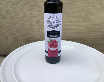 Vinagre balsámico de frambuesa, vinagre oscuro orgánico (250 ml)