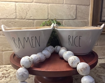 Tazón para fideos/ramen/arroz Rae Dunn con palillos