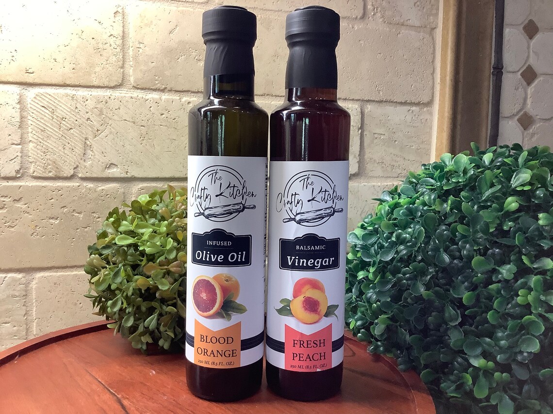 Rae Dunn Oil and Vinegar Cruet Set With Your Choice of Crafty Etsy