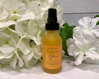 All Natural Turmeric Glow Facial Serum, Brightening Skincare