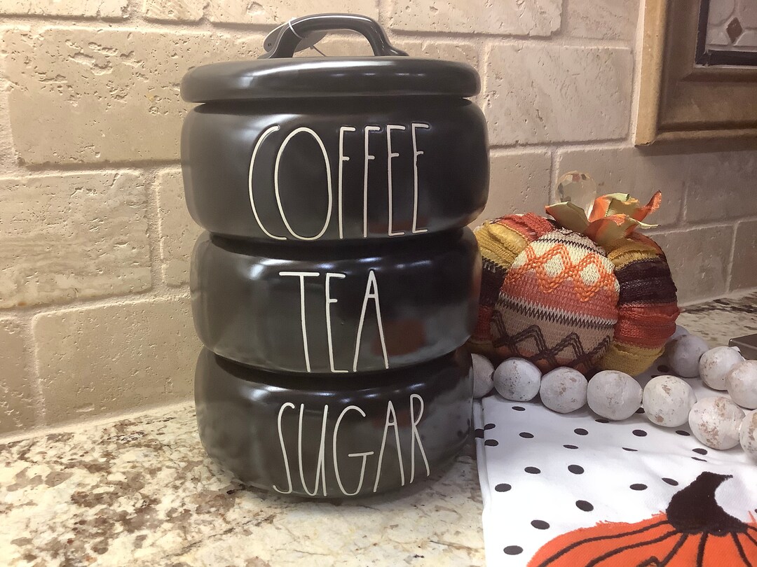 Rae Dunn Stacked Canisters Black Rae Dunn Canister Set Rae Etsy