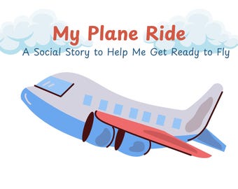 histoire sociale imprimable - Prendre l'avion | Routine de voyage en avion PDF modifiable
