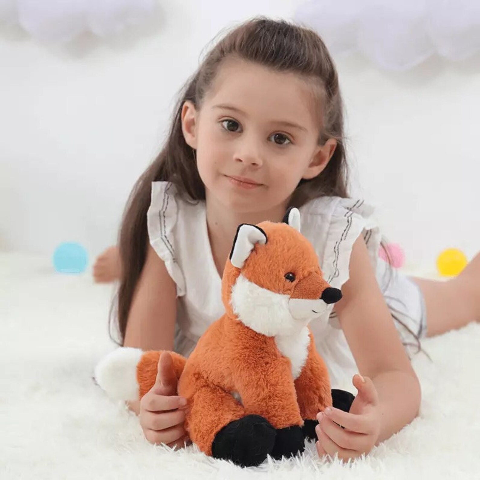 Fluffy fox plush toy stuffed animals kids comfort plushie | Etsy