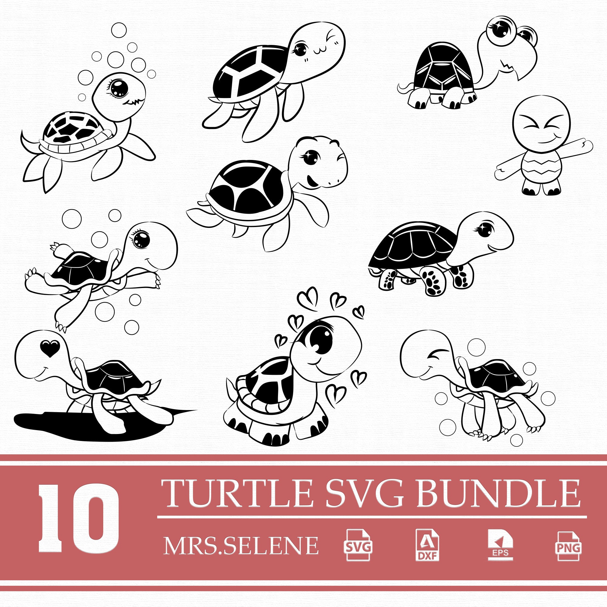 Download Cute turtle svg funny turtle bundle svg baby turtle | Etsy