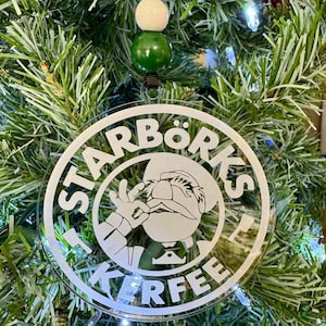 Starborks Kerfee Swedish Chef Muppets Coffee Starbucks-Inspired Ornament Unique Espresso Latte Muppet Kermit Miss Piggy Caffeine Christmas