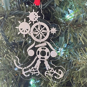 Nautical Mouse Mickey-Inspired Ornament Unique Disney Gift Sailing Boating Cruising DCL Disney Cruise Line Fish Extender Gift Castaway Club