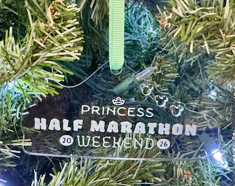 2026 Disney Princess Half Marathon Weekend RunDisney-Inspired Sneaker Ornament Runner Gift Marathon Half-Marathon 10K 5K Challenge WDW