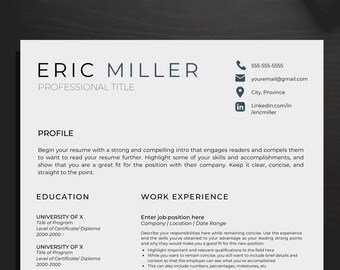 Modello di curriculum / Modello di CV / Curriculum professionale / Curriculum semplice / Modello di lettera di presentazione / Modello di curriculum moderno