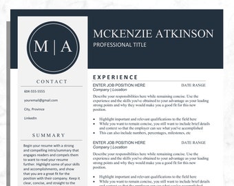 Resume Template, Professional Resume, CV Template, Digital Resume, Microsoft Word Resume, Instant Download Teacher Resume