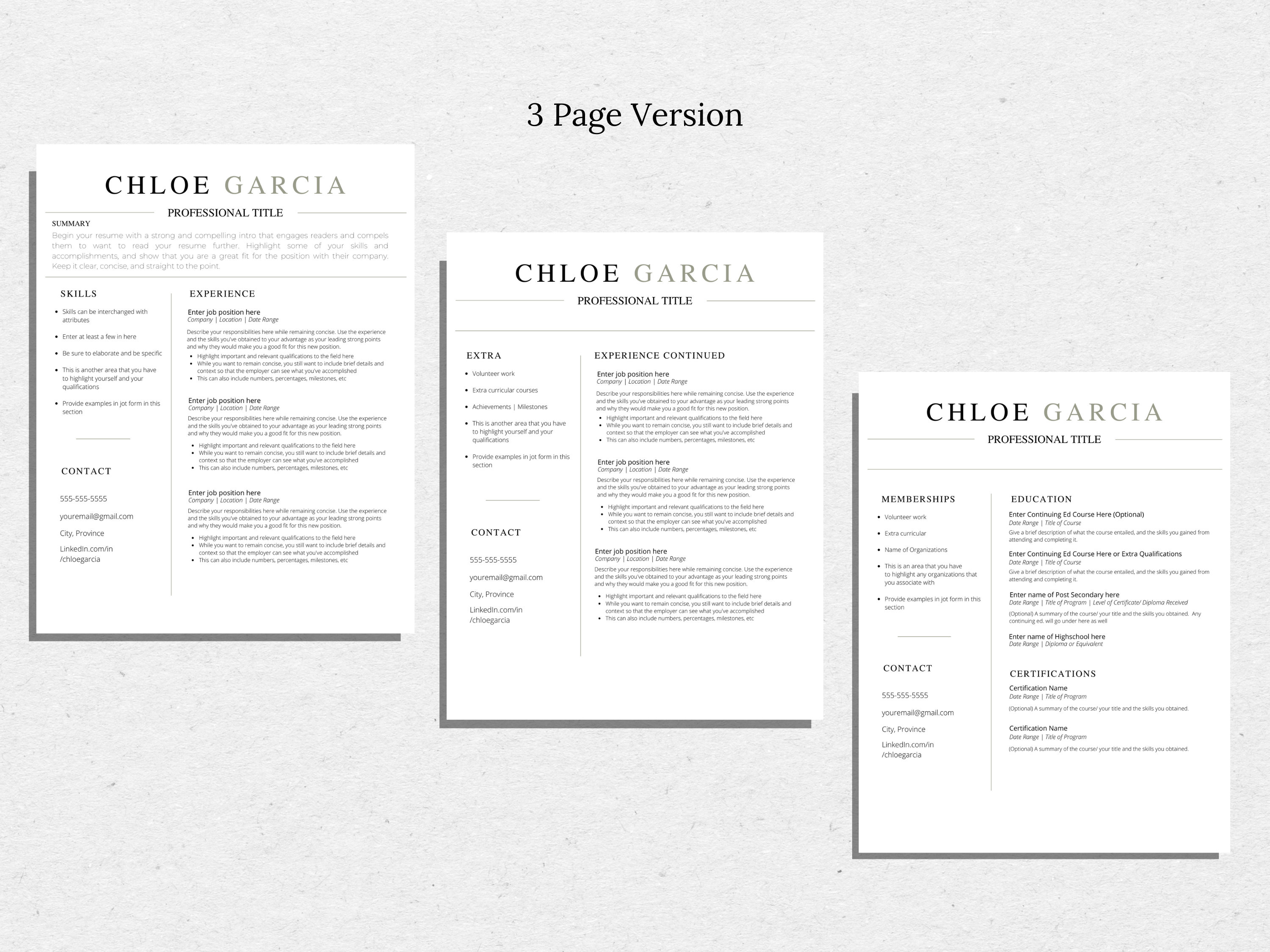 Professional Resume Template | Minimalist Resume Template | CV Template ...